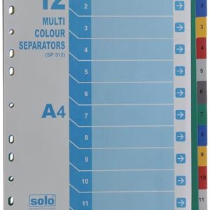 1 to 12 Plastic file separator