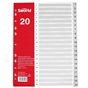 1 to 20 Plastic file separator