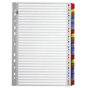 1 to 31 Plastic file separator