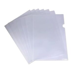 L M Plastic Folder – A4 Size | Transparent Polypropylene Document Holder | Reusable & Durable | Pack of 1/10/25